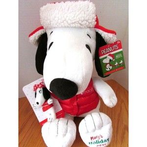 Exclusive MACY'S 2015 Signature Holiday Christmas SNOOPY Plush Toy Puppy Dog NWT